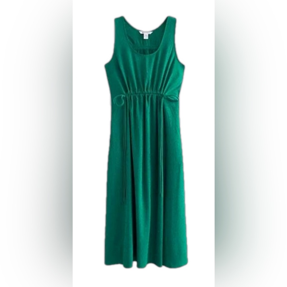 Athleta Echo Packable Textured Maxi Dress Emerald Green Traveling Size Medium